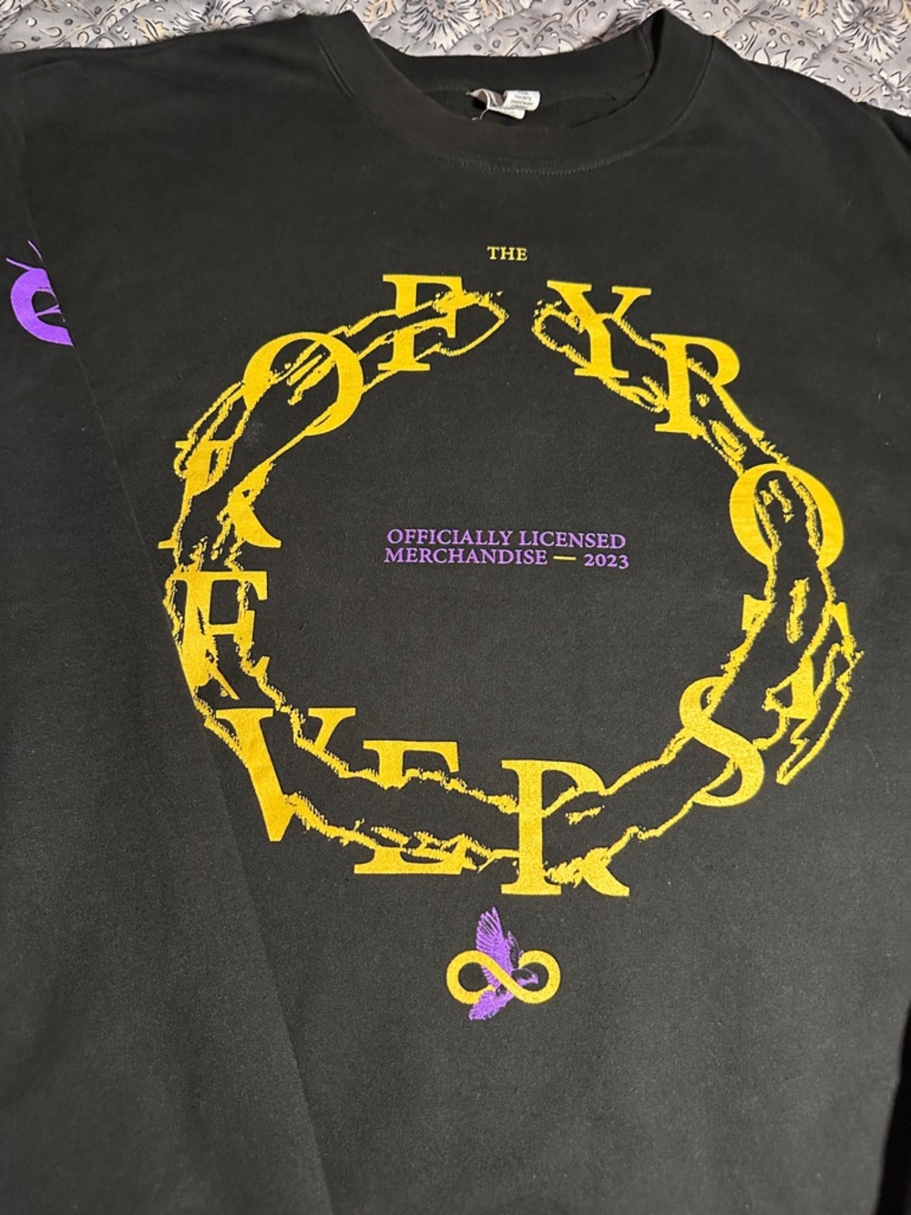 Jid Forever album Crewneck Sweatshirt with Yellow Ring Print - Picture 2 of 5